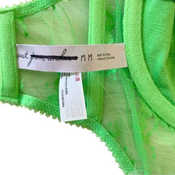 Out From Under Urban Outfitters Lace Corset Top Fairy Whimsical Green Neon NWOT - Picture 8 of 9